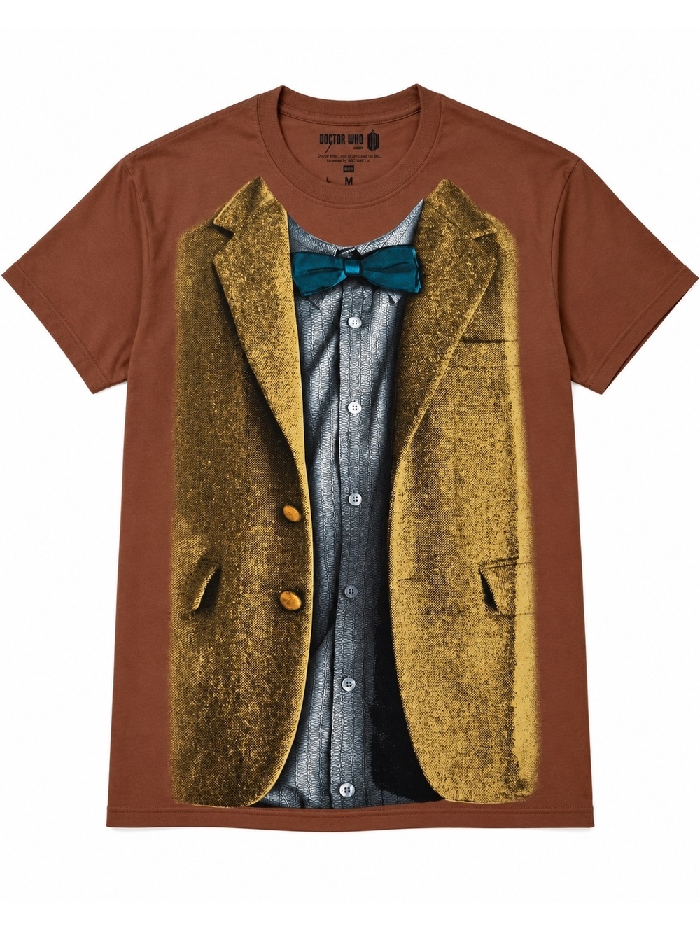 Doctor Who 11th Doctor Costume T-Shirt Men’s Medium Brown Bow Tie